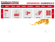 Tablet Screenshot of frankfurter-fahnen.de
